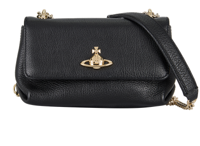 Small Balmoral Bag, &pound;150, Handbags, Black, Leather, Front view